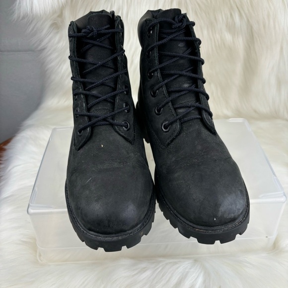 TIMBERLAND BOOTS BLACK COLOR SIZE 4 KIDS - Picture 1 of 8